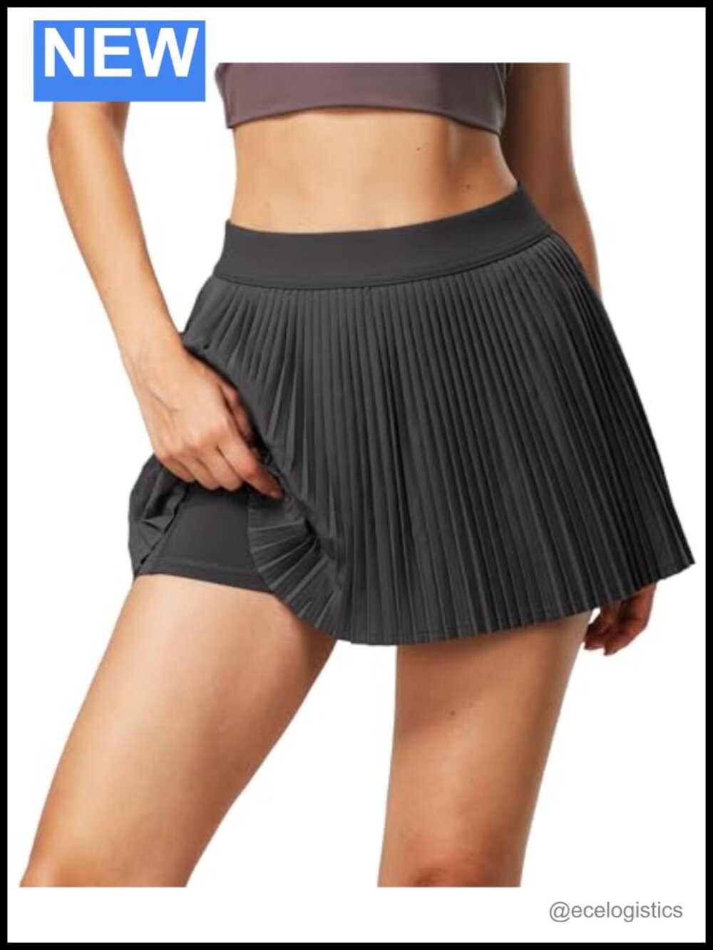 High Waist Pleated Skort Lightweight Tennis Golf Running